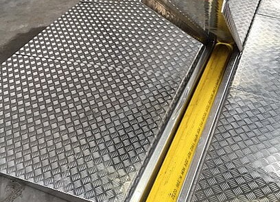 Slangerampe aluminium 4" 5" slange