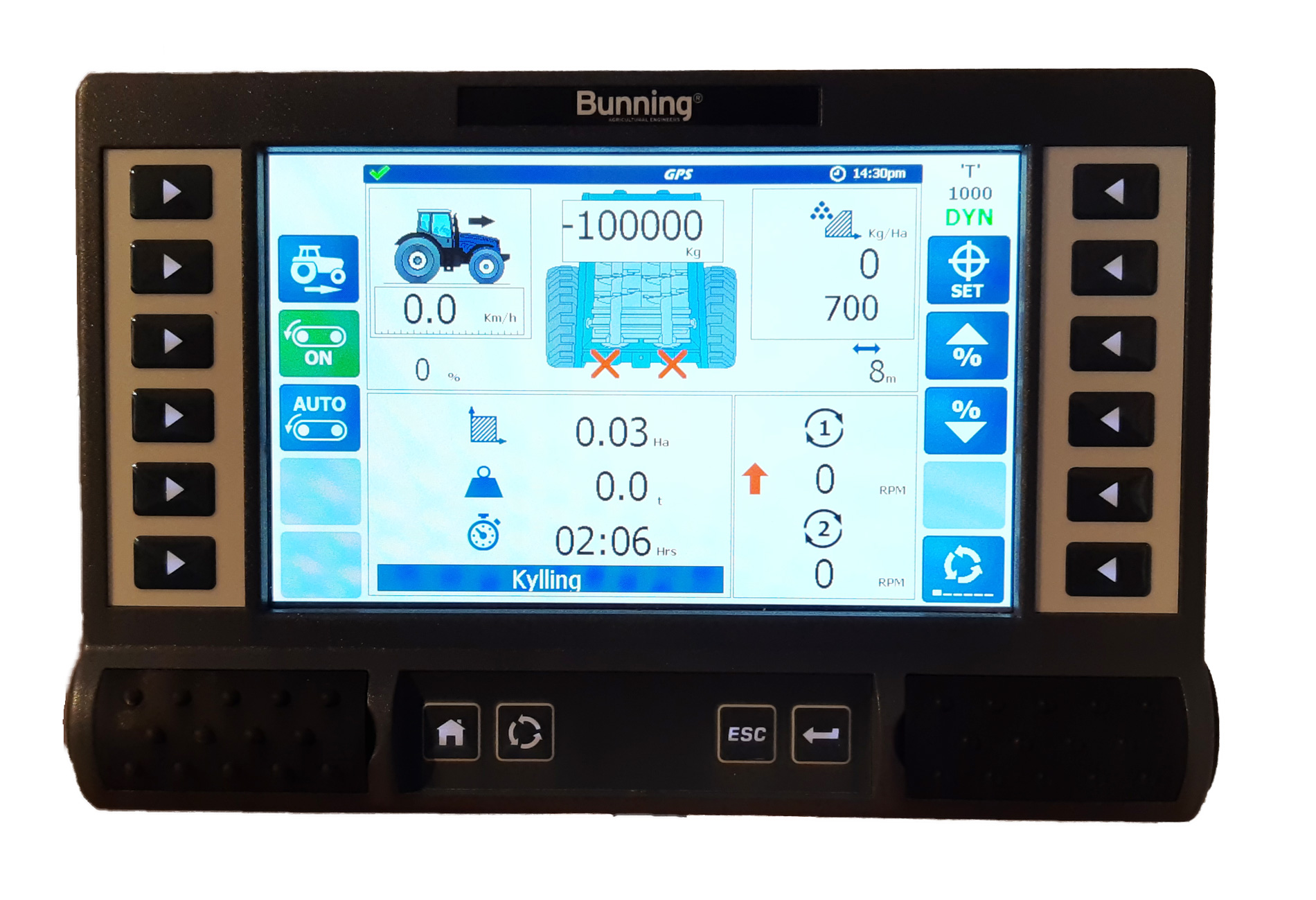 Display rds/gps Bunning Gjødselspreder