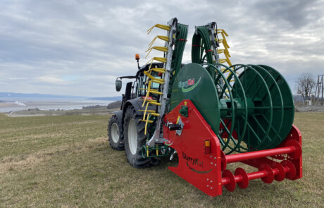 Bakmontert slangetrommel for flatslange Bak-Pak med DUO stripespreder